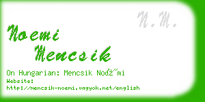 noemi mencsik business card